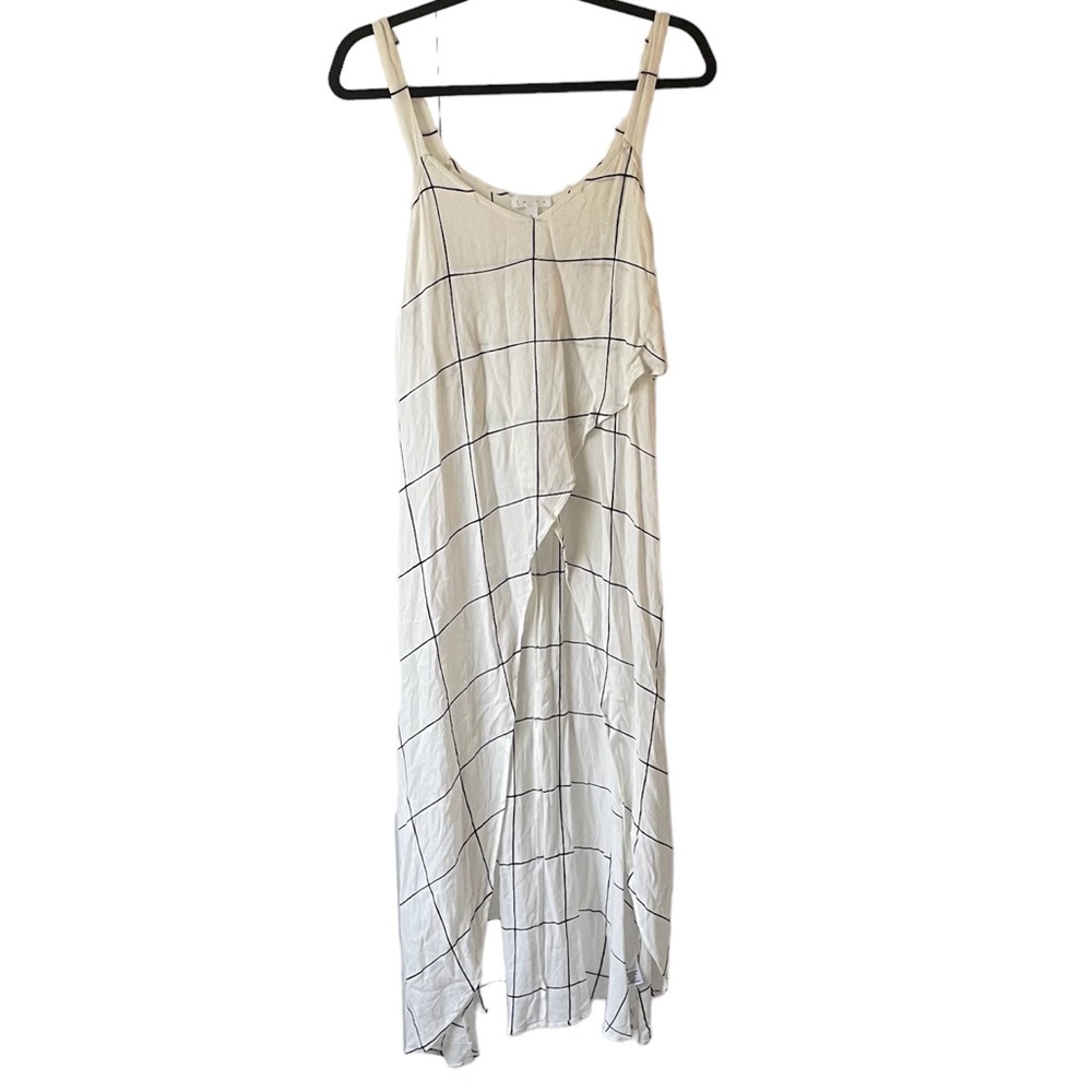 Leith high low open front sleeveless tunic top size small